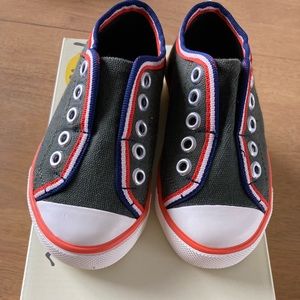 Mini boden kid’s laceless canvas sneakers